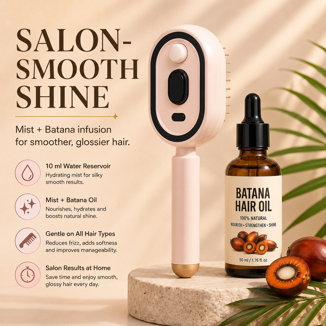 Nuzzle™ Mist Hair Brush